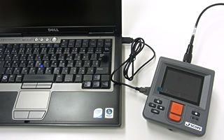 USB出力で、パソコンへのデータ転送