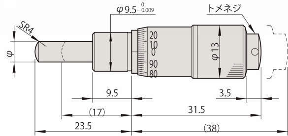 マイクロメータヘッド(高機能形)ファインピッチ(0.1mmピッチ)[ミツトヨ 