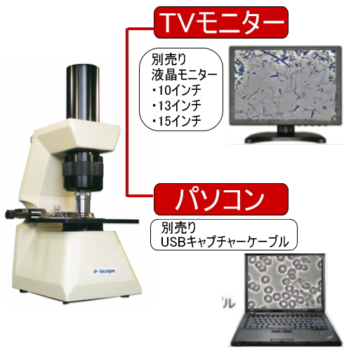 位相差顕微鏡　P-Scopeテレビ・オーディオ・カメラ