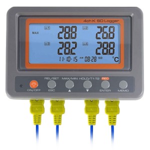 4ch温度ロガーHJ-4CHK(熱電対SDカードロガー)