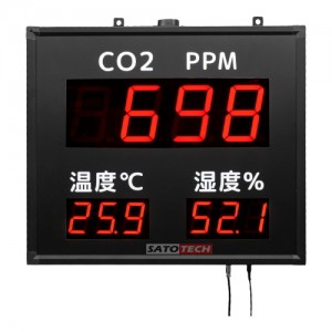 大型CO2モニター HJ-CO2-LED100(アラーム付大型表示器) サトテック