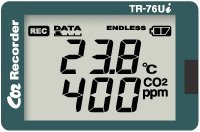 TR-76Ui CO2・温度・湿度データロガー