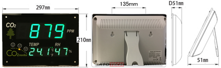 パネル型CO2モニターMJ-CO2-A4