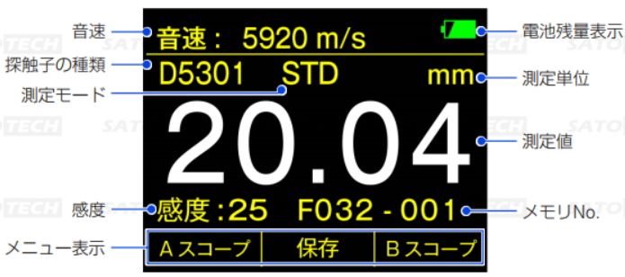 超音波厚さ計DC-4000(波形表示・データロガー) サトテック | 超音波厚さ計【SATO測定器.COM】