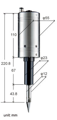 ソノテック 超音波振動子 HP-8701の寸法