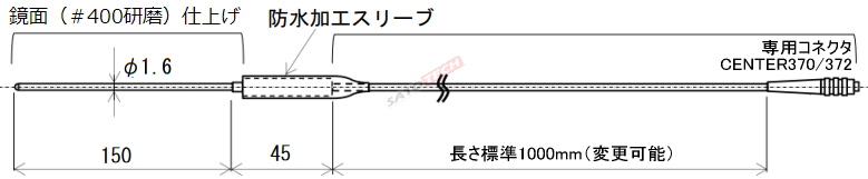 直径1.6mm白金測温抵抗体図