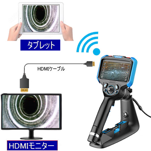 防水耐油工業用内視鏡JQX φ6.0mm (HD画質/HDMI/WiFi)【Jスコープ 