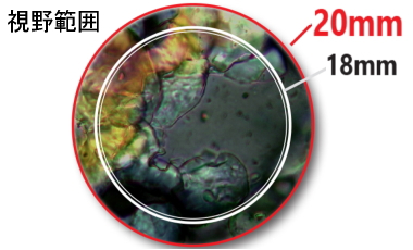 OPTIKA 生物顕微鏡 JB-293PLi 広い視野範囲：視野数は最適な20mm